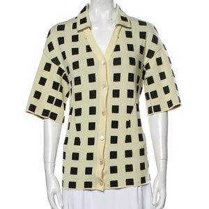 MARNI Check-Plaid Button Down Sweater Cardigan (IT 36/XS)